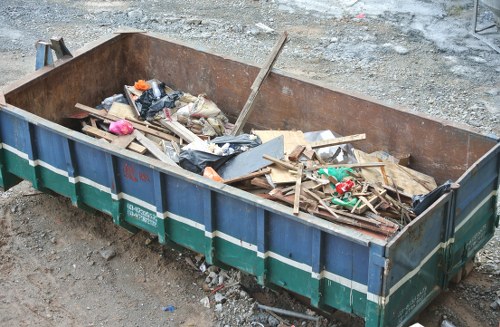 Modern furniture clearance process in an urban setting